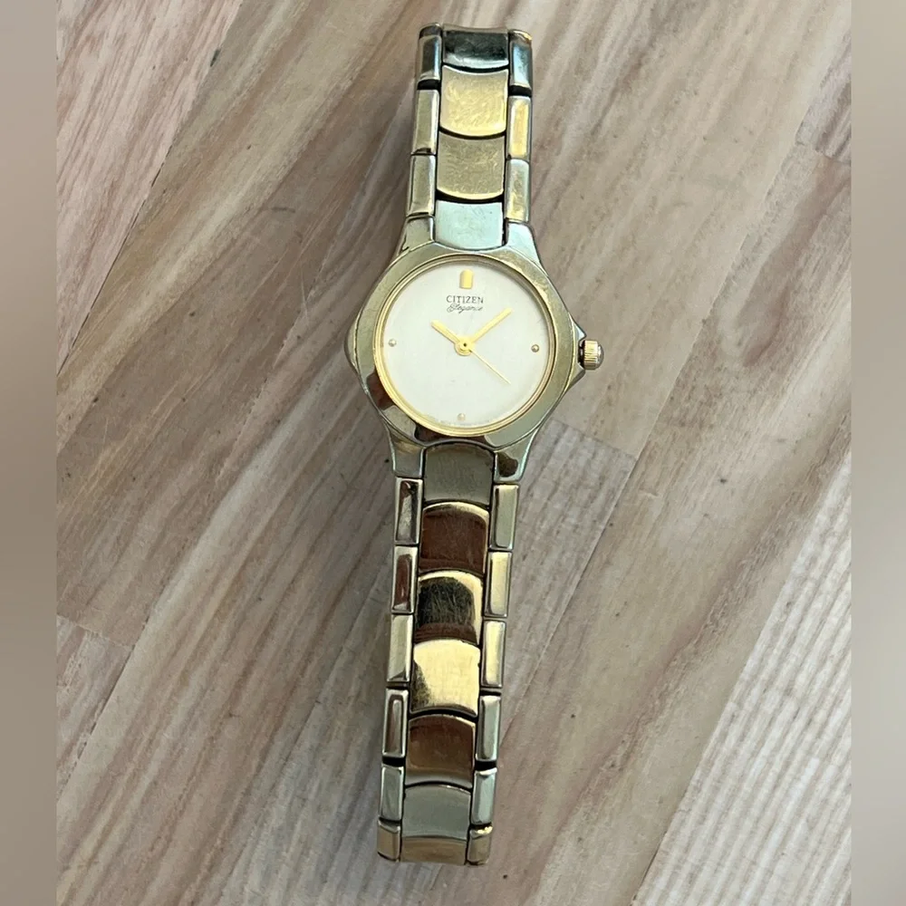 Citizen Elegance Ladies Watch Gold Tone Bracelet, Dial, Hands Hidden Clasp